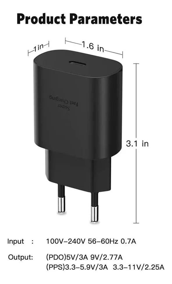 Cargador Samsung 25W Super Fast