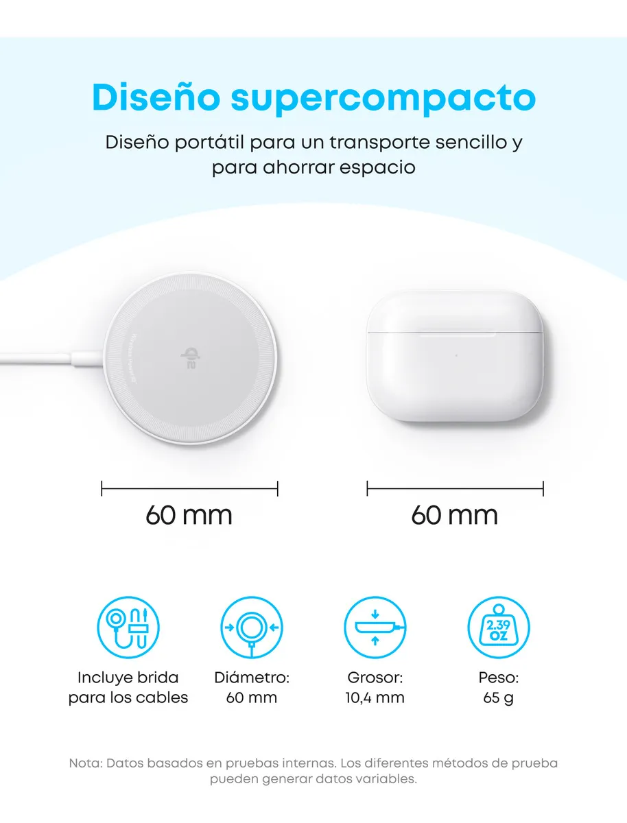 Cargador Inalámbrico Anker Zolo 15W Qi2